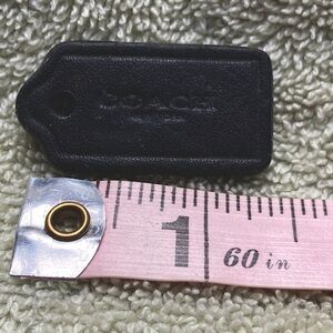 Coach leather Tag, small, black